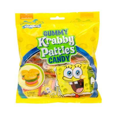Nickelodeon Spongebob Squarepants Gummy Krabby Patties Candy, 2.54 Ounce