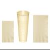 Baxters Party Bundles Bulk, Ivory, 100 Count 16 Ounce Plastic Cups, 100 Count Beverage Cocktail Paper Napkins, 100 Count Luncheon Paper Napkins, Pack Contains 300 Pieces Made in the USA view 1