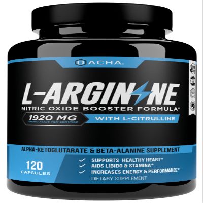 DACHA Premium L Arginine Pills 1920 MG - 120 VCAPS AAKG Nitric Oxide Precursor, L-Citrulline HCL, Beta Alanine, Essential Amino Acids for Energy, Muscle Growth, Heart Health, Vascularity & Stamina