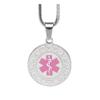 BAIYI HOPE Medical Alert ID Necklace for Women Free Engraving Heart-Shaped Emergency ID Dog Tag Pendants & Snake Chain 20in view 1