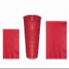 Baxters Party Bundles Bulk, Red, 40 Count 16 Ounce Plastic Cups, 50 Count Beverage Cocktail Paper Napkins, 50 Count Luncheon Paper Napkins, Pack Contains 140 Pieces Made in the USA view 1