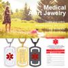 Supcare Dog Tag Chain Necklace Customized Mens Necklace Medical Alert Necklace Men Stainless Steel Necklace Black view 4