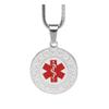 BAIYI HOPE Medical Alert ID Necklace for Women Custom Heart-Shaped Stainless Steel Dog Tag Personalized Medical Identification Pendants with 20" Snake Chain view 1