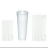 Baxters Party Bundles Bulk, White, 100 Count 16 Ounce Plastic Cups, 100 Count Beverage Cocktail Paper Napkins, 100 Count Luncheon Paper Napkins, Pack Contains 300 Pieces Made in the USA view 1