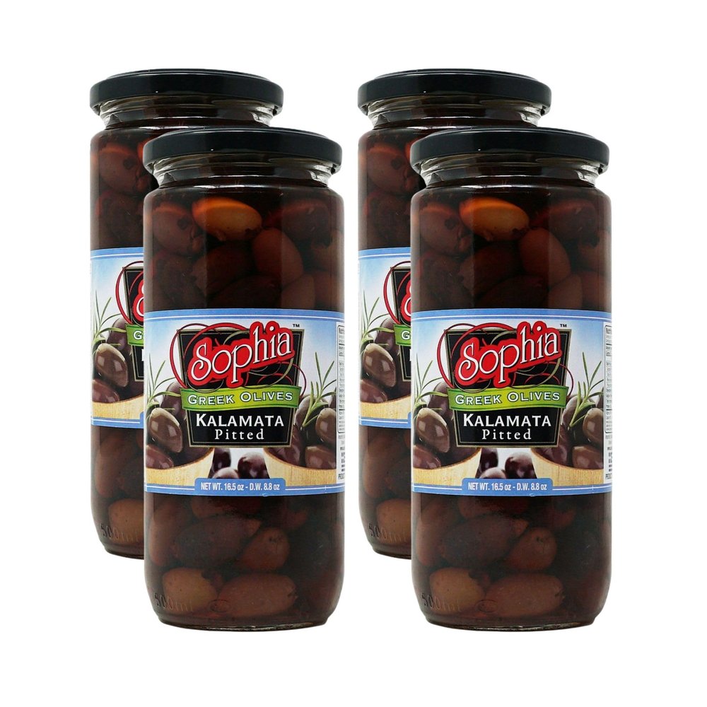 Sophia Olives - Greek Kalamata Pitted 16oz (4-pack)