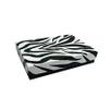 100 Pc 5-3/8" x 3-7/8" x 1" Gift Boxes Jewelry Zebra Animal Print Cotton Filled view 2