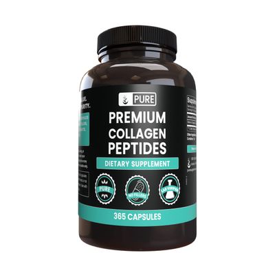 PURE ORIGINAL INGREDIENTS Marine Collagen (365 Capsules) No Magnesium Or Rice Fillers, Always Pure, Lab Verified