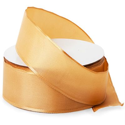 Gold Wired Taffeta Fabric Ribbon - 1 1/2in. x 50 Yards - 3 Spools
