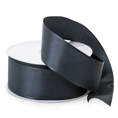 Black Wired Taffeta Fabric Ribbon - 1 1/2in. x 50 Yards - 3 Spools