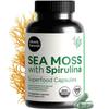 Atlantic Naturals Sea Moss with Spirulina Superfood Capsules - Multivitamin Supplement Supports Healthy Iron and Immune Health, Alternative to Seamoss Gel and Powder - Irish Sea Moss Capsules (120 ct) view 1