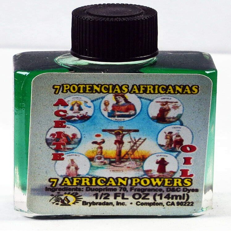 1 PIECE BRYBRADAN 7 AFRICAN POWERS SPIRITUAL OIL 7 POTENCIAS AFRICANAS ACEITE ESPIRITUAL -1/2 FL OZ 14.7ML