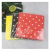 Yellow Red Black Polka Dot Paper Napkins 60count, Decorative Dinner Luncheon Napkins for Party Events, folded 6.5 x 6.5, unfolded 13 x 13 view 2