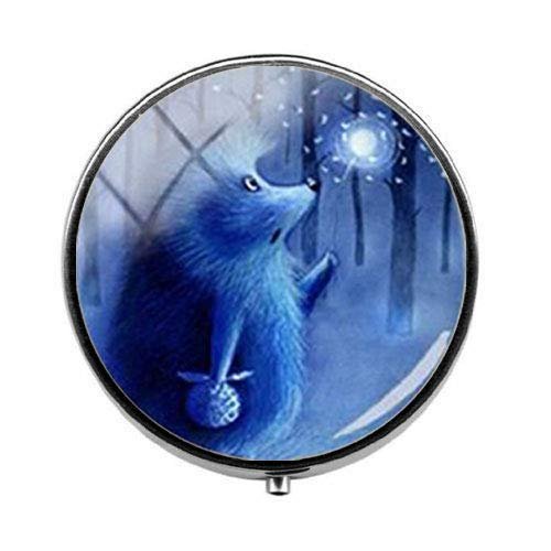 Beautiful Vintage Hedgehog Pill Box - Charm Pill Box - Glass Candy Box Art Photo Jewelry Birthday Festival Gift Beautiful Gift