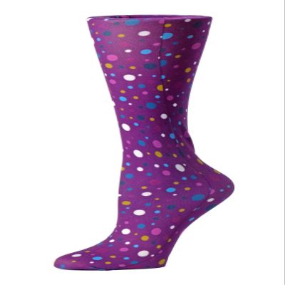 Cutieful Compression Socks Knit Wide Calf 10-18mm/HG (Abstract Polka Dots)