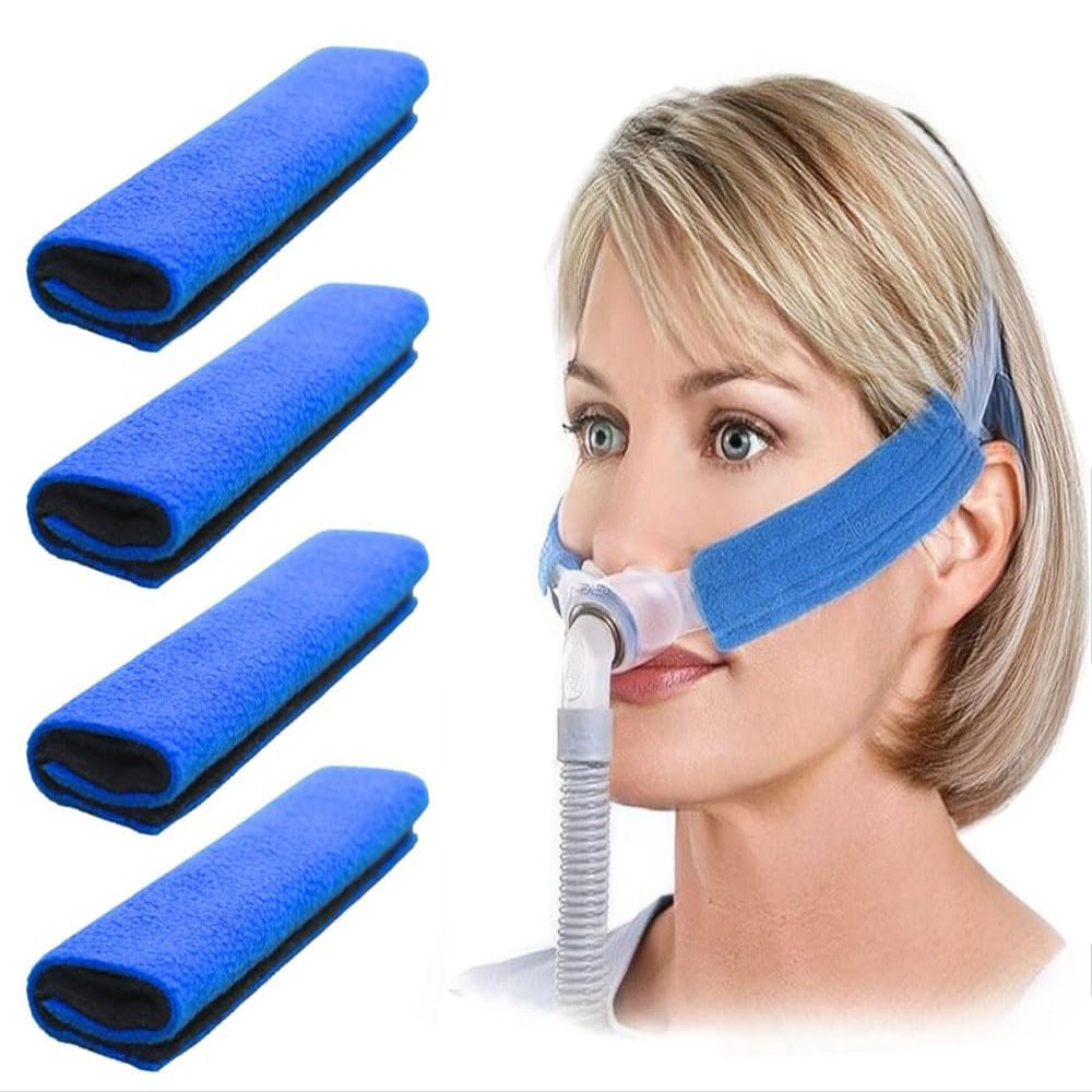 4-Packs CPAP strap covers, Soft Fleece CPAP strap comfort pads, CPAP face pads, Comfortable CPAP supplies for CPAP mask, CPAP accessories for sleep apnea mask, CPAP pads, comfort supply for CPAP