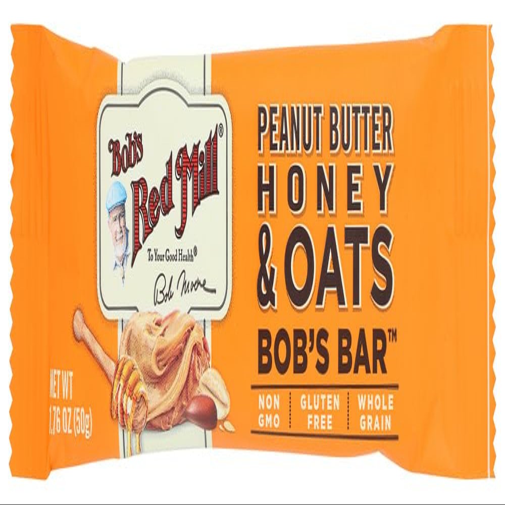 Bob's Red Mill 12pk Peanut Butter Honey & Oats Bar, 12 bars (Pack of 1) - Non GMO, Gluten Free, Kosher