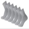 6 Pack of Small Size Mens Diabetic Quarter Length Athletic Sport Ankle Socks (Gray, 9-11) view 1