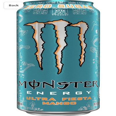 Monster Energy Ultra Zero Sugar Energy Drinks 16 ounce cans (Ultra Fiesta, 12 Cans)