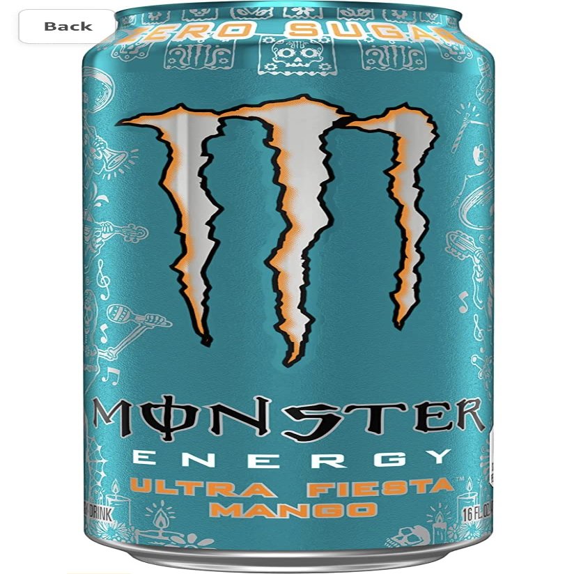Monster Energy Ultra Zero Sugar Energy Drinks 16 ounce cans (Ultra Fiesta, 12 Cans)