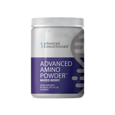 Advanced Bionutritionals  Advanced Amino Powder, Amino Acid Supplement, Build Muscle, Post Workout Recovery, Energy,Non-GMO, Gluten Free, Dairy Free, Vegan (30 Servings)