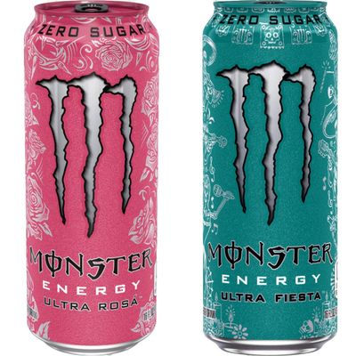 Monster Energy Ultra Fiesta & Ultra Rosa 16 ounce cans (2 Flavor Pack, 4 Cans)