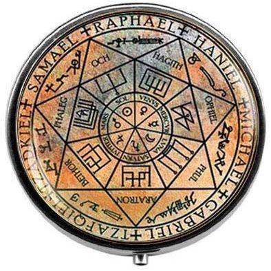 Angels Pill Box Candy Box Protection Amulet Jewelry Archangel Jewelry Glass Photo Jewelry