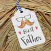 100PCS Fathers Day Tag Craft Paper Bookmark Tag Hanging Best Father Message Card view 3