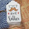 100PCS Fathers Day Tag Craft Paper Bookmark Tag Hanging Best Father Message Card view 4