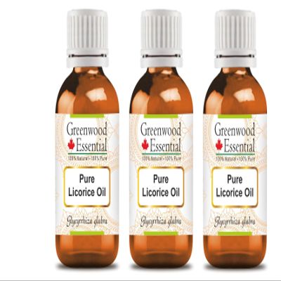 Greenwood Essential Pure Liquorice (Licorice) Oil Natural Therapeutic Grade (Pack of Three) 100ml X 3 (10 oz)