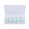 Winwinfly Transparent Storage Box Contact Lens Case Simple Large Capacity Pupil Caske,Green White view 1