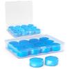 12 Pair Moldable Earplugs Silicone - Small Wax Ear Plugs for Sleeping Noise Cancelling Sound Blocking Snoring in 2 Plastic Cases - Gel Ear Plugs for Swimming Pool Waterproof Kids Women Swimmer Water view 1