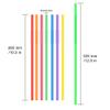 100 Pcs Colorful Plastic Long Flexible Straws.(0.23''diameter and 10.2"long) view 2