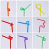 100 Pcs Colorful Plastic Long Flexible Straws.(0.23''diameter and 10.2"long) view 3