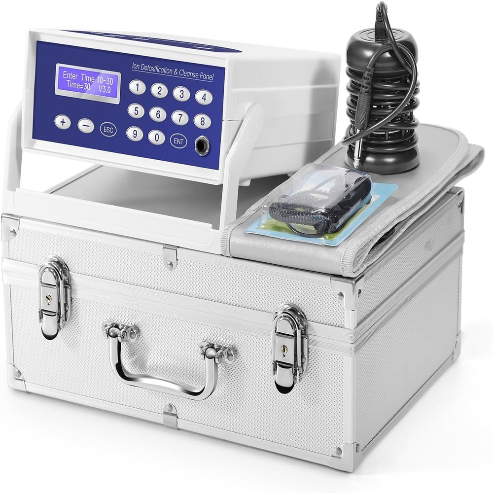 veicomtech Ionic Detox Foot Bath Machine, Foot Detox Machine Ionic Detox Foot SPA System with Wrist Strap, Far Infrared Waistbelt and Array As Holiday Gift