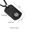 BBX JEWELRY First Alert Medical ID Necklace for Men Free Engraving Stainless Steel Medical Alert Necklace view 2