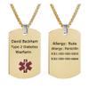 BBX JEWELRY 28 inches Medical Alarm Necklace Men's Medical Alert Necklace ID Dog Tags Free Engraving view 1