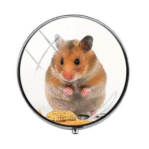 Beautiful Lovely Small Pet Mouse Hamster Pill Box - Charm Pill Box - Glass Candy Box Art Photo Jewelry Birthday Festival Gift Beautiful Gift