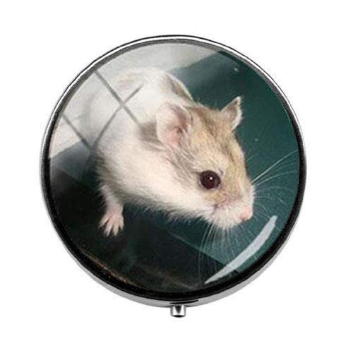Beautiful Lovely Small Pet Mouse Hamster Pill Box - Charm Pill Box - Glass Candy Box Art Photo Jewelry Birthday Festival Gift Beautiful Gift