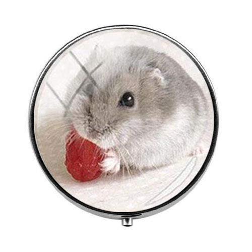Beautiful Lovely Small Pet Mouse Hamster Pill Box - Charm Pill Box - Glass Candy Box Art Photo Jewelry Birthday Festival Gift Beautiful Gift