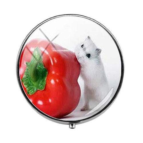 Beautiful Lovely Small Pet Mouse Hamster Pill Box - Charm Pill Box - Glass Candy Box Art Photo Jewelry Birthday Festival Gift Beautiful Gift