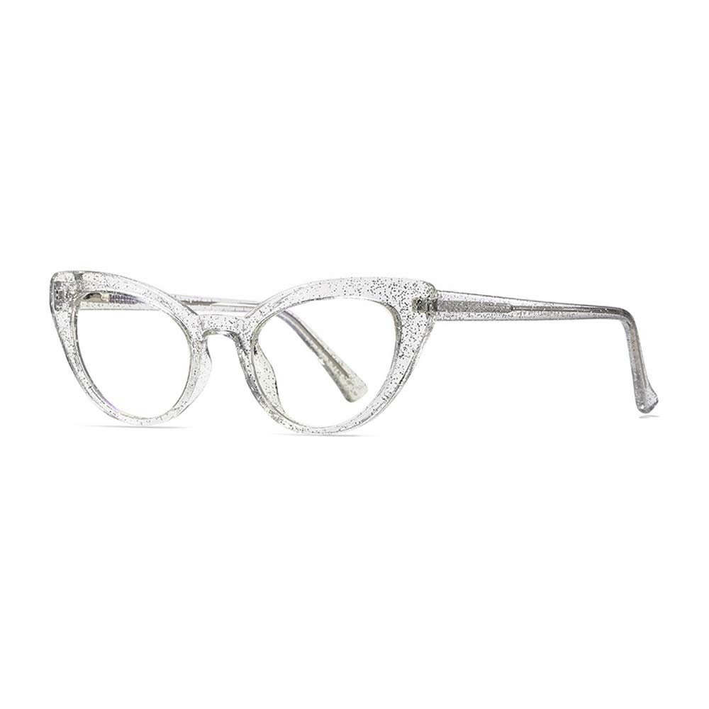 Fantiace Women Blue Light Blocking Glasses Frame Cat Eyes Anti Blue Ray Computer Game Glasses Men Eyeglass (C3)