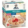 Quaker Instant Oatmeal Fruit & Cream, Variety Pack (40 Pk.) Net Wt 42.3 Oz view 1
