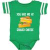 inktastic You Had Me At Grilled Cheese Sandwich Baby Bodysuit Newborn Football Green and White 3a6a1 view 1