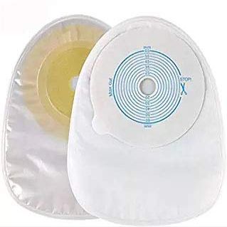Disposable Colostomy Bags One-Piece Closed Stoma Bag Ostomy,Max Cut to Fit 20-65MM (3/4"-2 1/2") Pack of 10 PCS