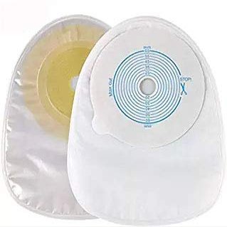 Disposable Colostomy Bags One-Piece Closed Stoma Bag Ostomy,Max Cut to Fit 20-65MM (3/4"-2 1/2") Pack of 10 PCS