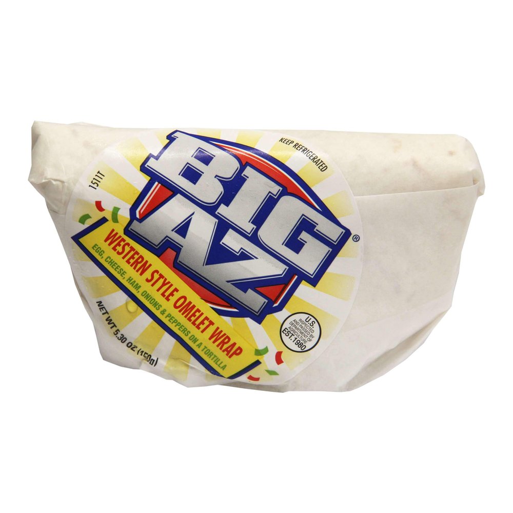 Big AZ Individually Wrapped Western Style Omelet Wrap, 5.36 Ounces per Pack - 10 per Case