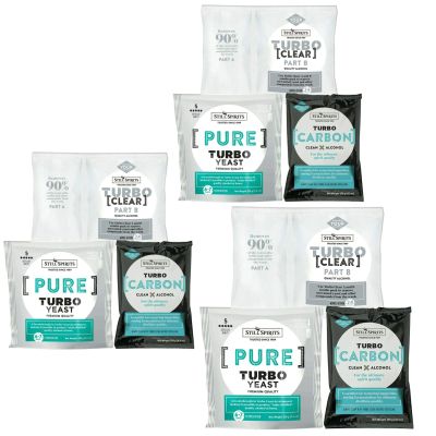 3x Still Spirits Pure Turbo Yeast, TurboClear, Liquid Carbon