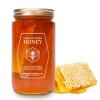 100% Raw Unfiltered Honey With Honeycomb by Pure Southern Honey [1lb] - Authentic, USA - Made Gallberry - Pure Unheated - Non - GMO, Unsweetened, Sugar - Free, Real American Honey With Comb view 1