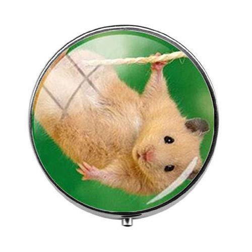 Beautiful Lovely Small Pet Mouse Hamster Pill Box - Charm Pill Box - Glass Candy Box Art Photo Jewelry Birthday Festival Gift Beautiful Gift