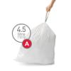 simplehuman Code A 150 Count, Dispenser Pack Custom Fit Liners, Drawstring Trash Bags, 4.5 Liter / 1.2 Gallon, White view 2